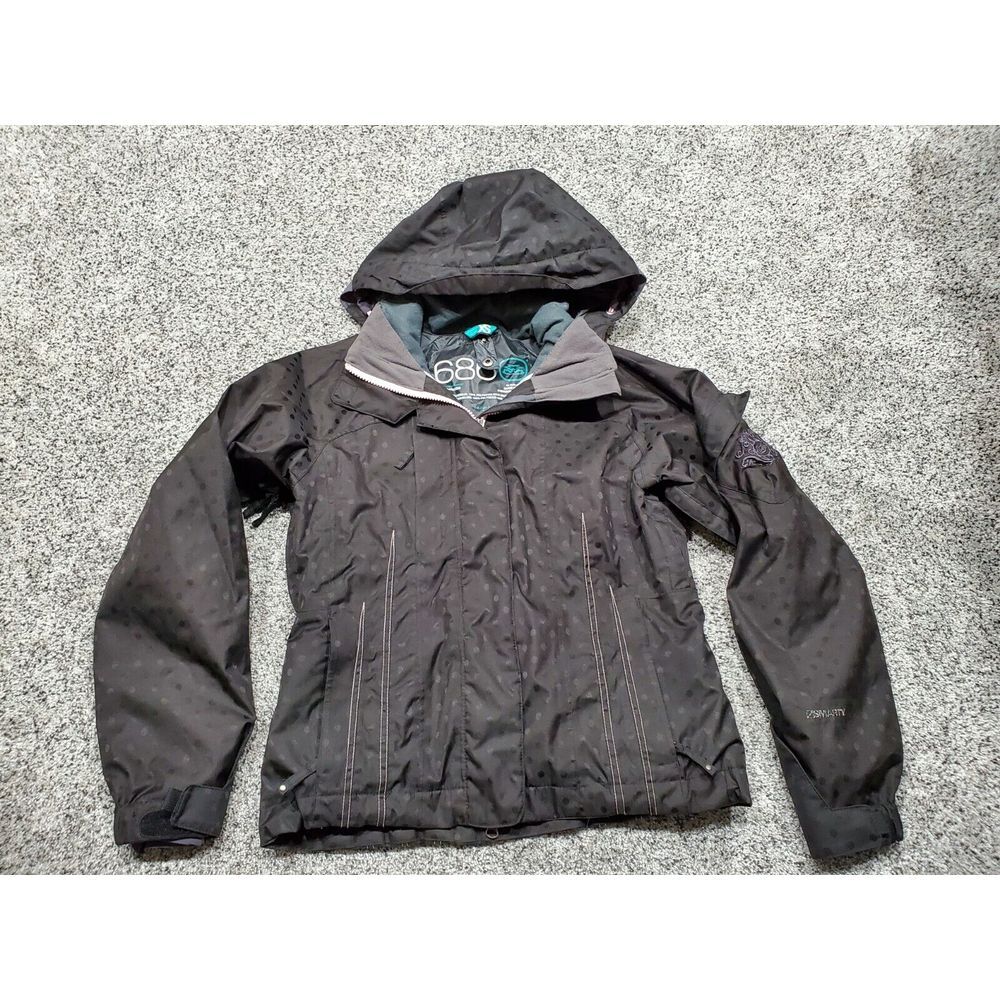 686 Women's Ski Jacket Snowboard Smarty Tech 2 in 1 hooded vented Size XS Black